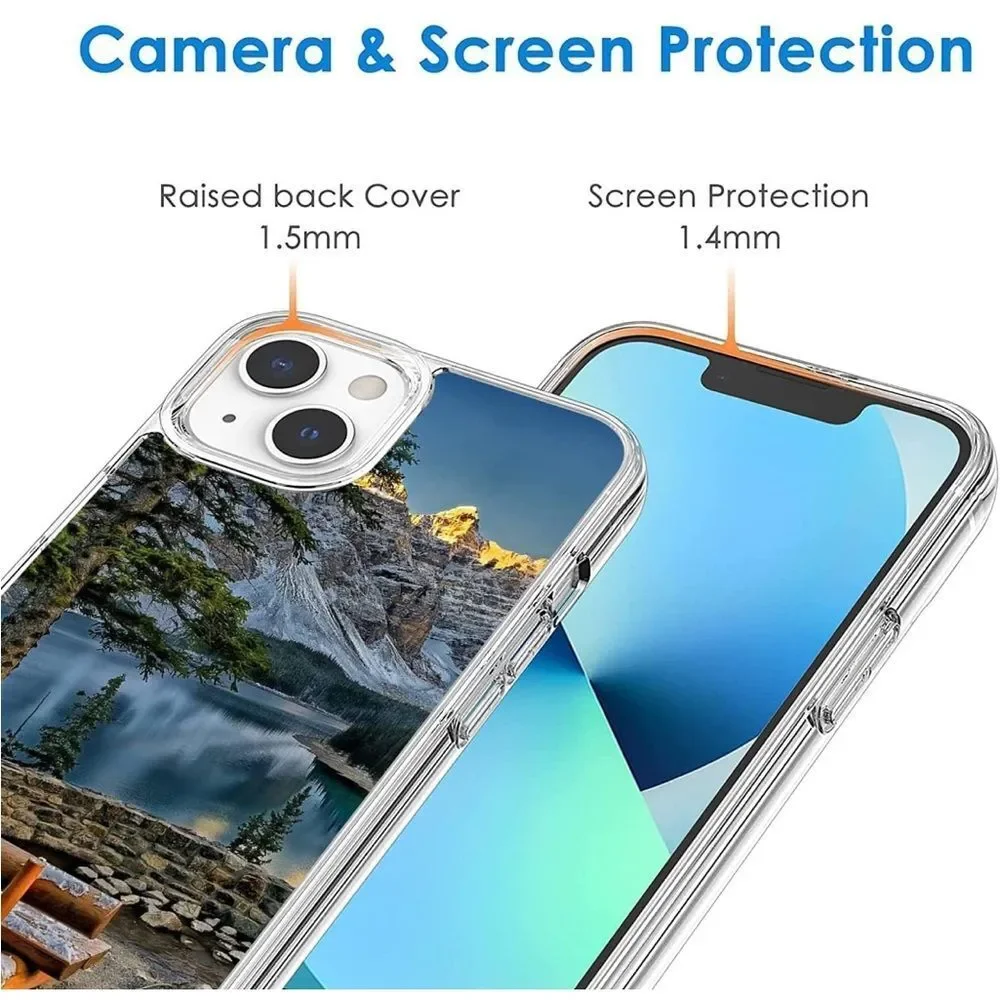 iPhone 12 / 12 Pro Case, Aesthetic Nature Snow Mountain Lake Clear Case
